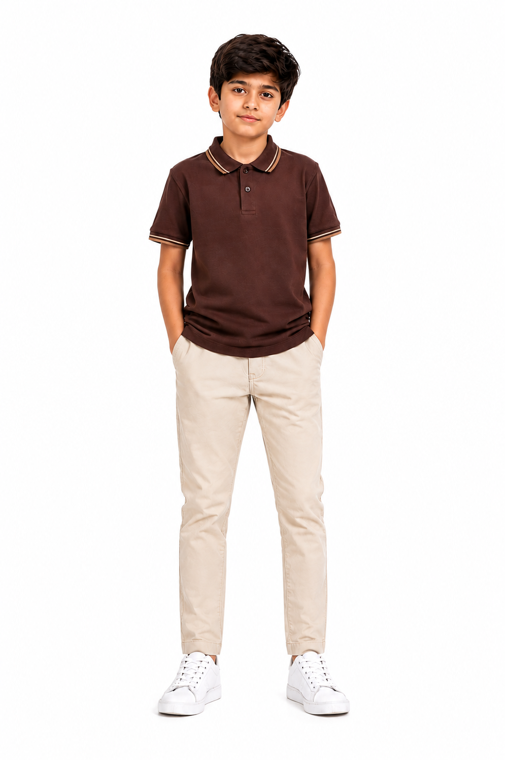 Boy's Premium Brown Polo Shirt