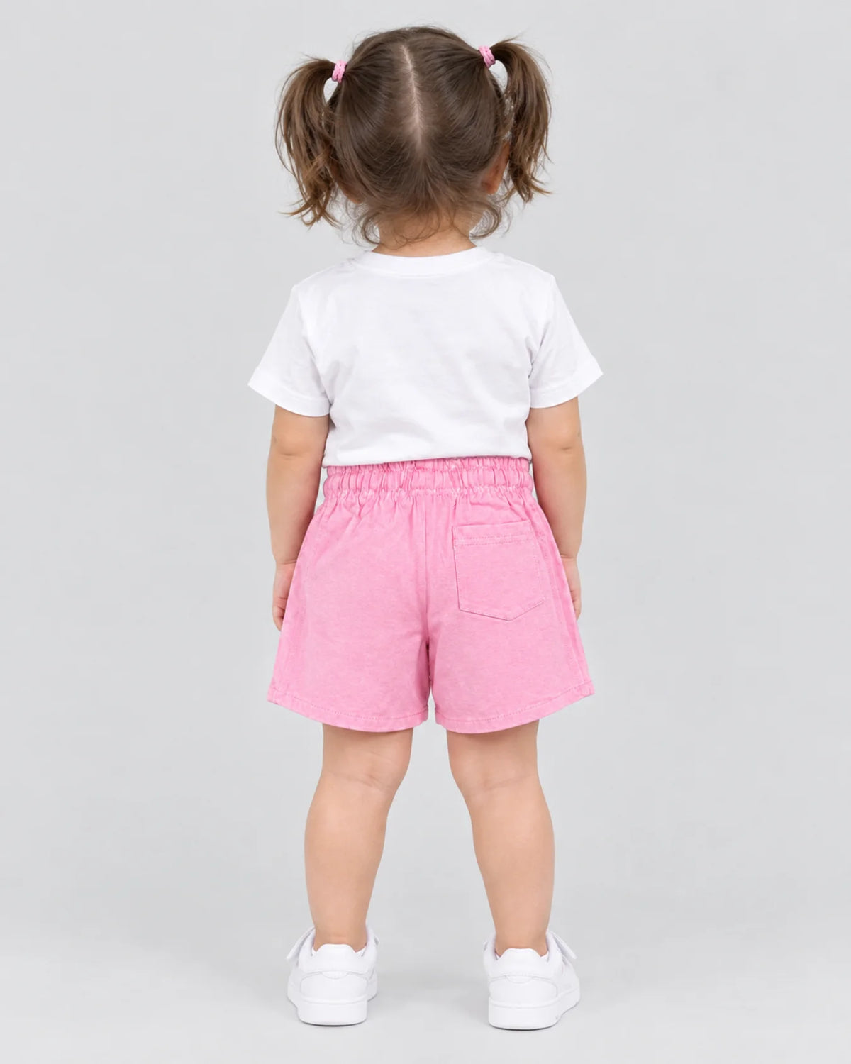 Girl's Premium Printed Pink Shorts