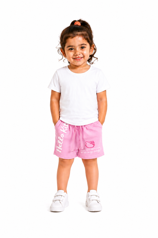Girl's Premium Pink short