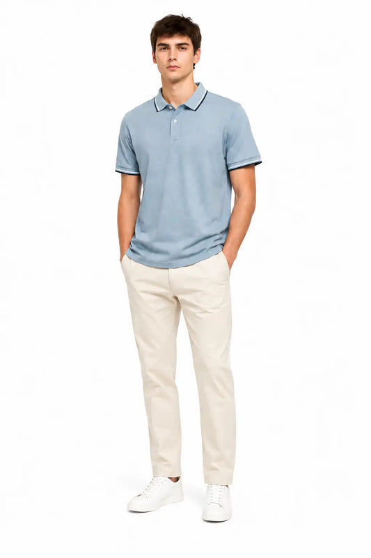 Men's Premium Sky Blue Polo Shirt