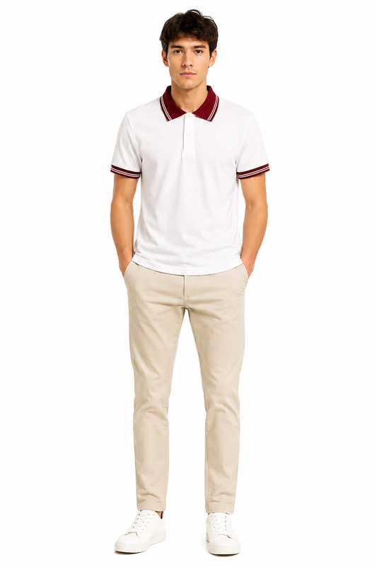 Men's Premium White Polo Shirt