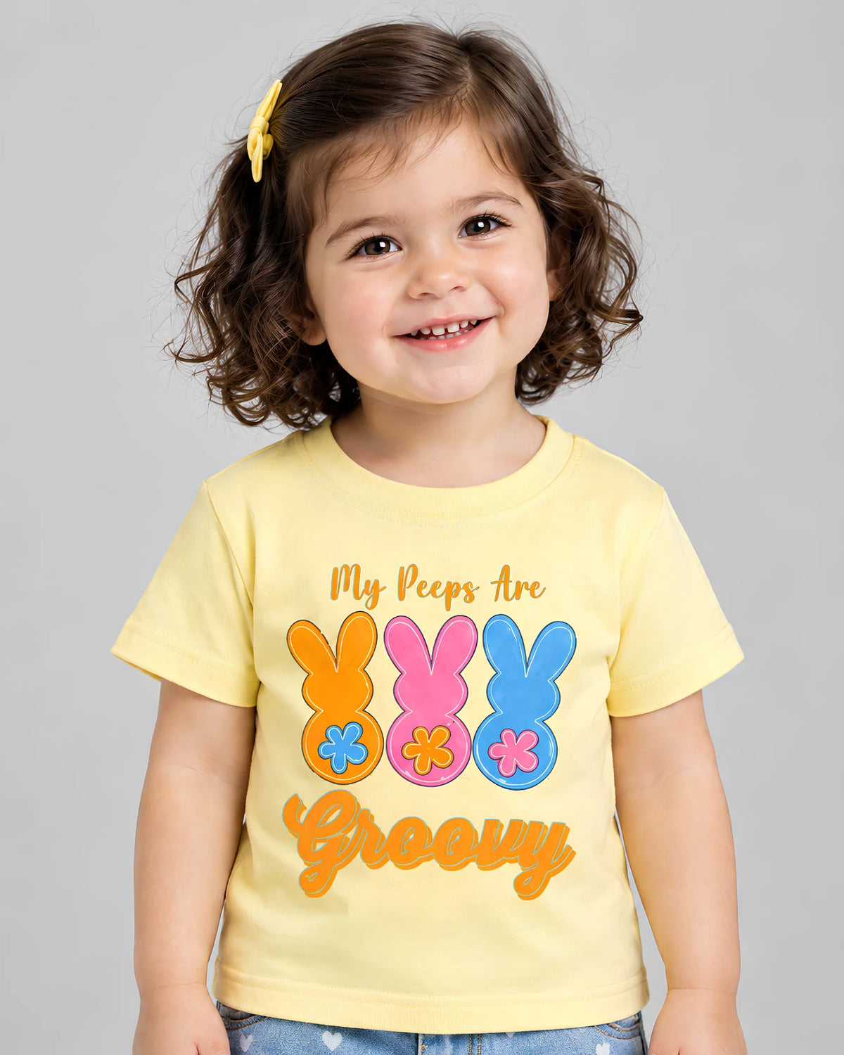 Girl's My Peeps Are Groovy Graphic T-Shirt