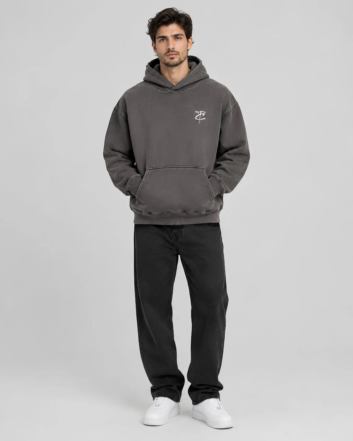 Men's Heavy Weight Premium Charcoal Hoodie