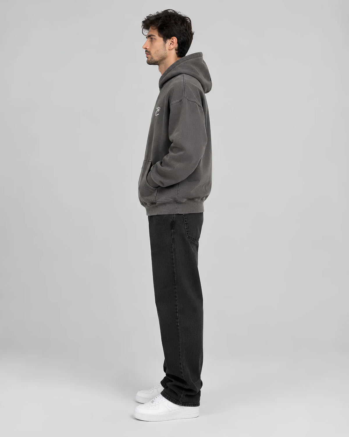 Men's Heavy Weight Premium Charcoal Hoodie