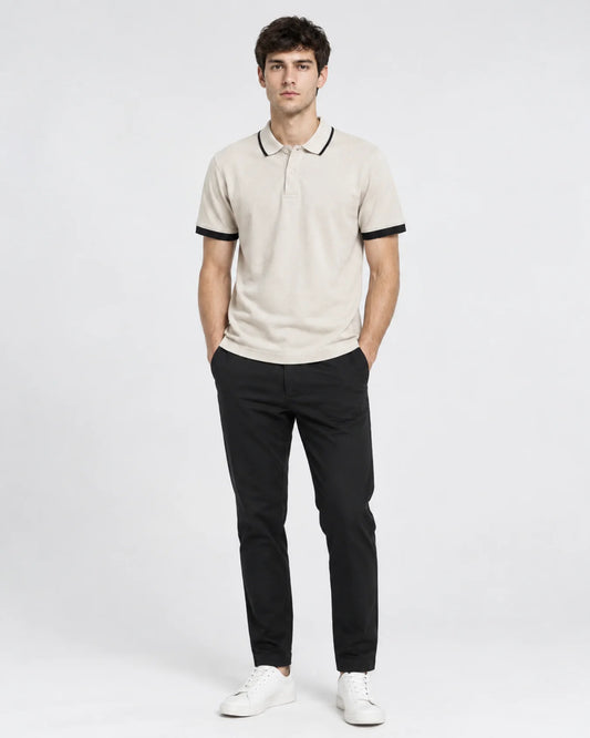 Men's Premium  Beige  Polo Shirt