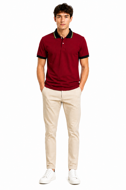 Men's Premium Maroon Polo Shirt