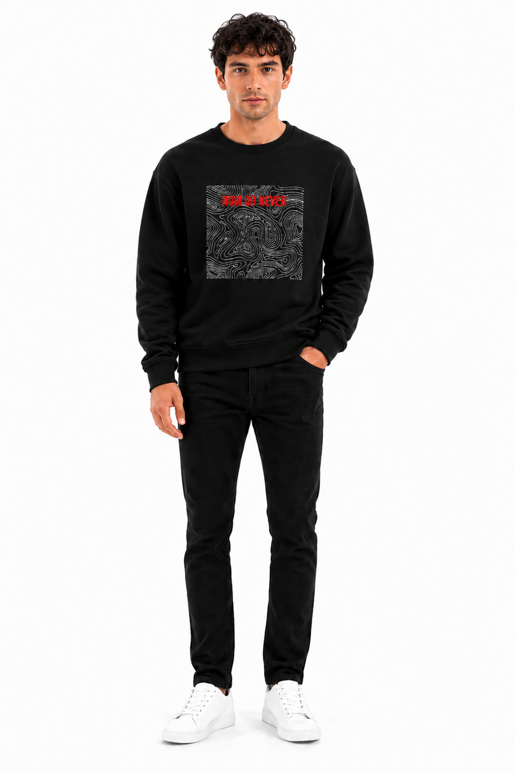 Men's Premium Black Sweatshirt