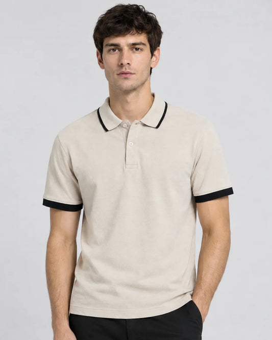 Men's Premium  Beige  Polo Shirt