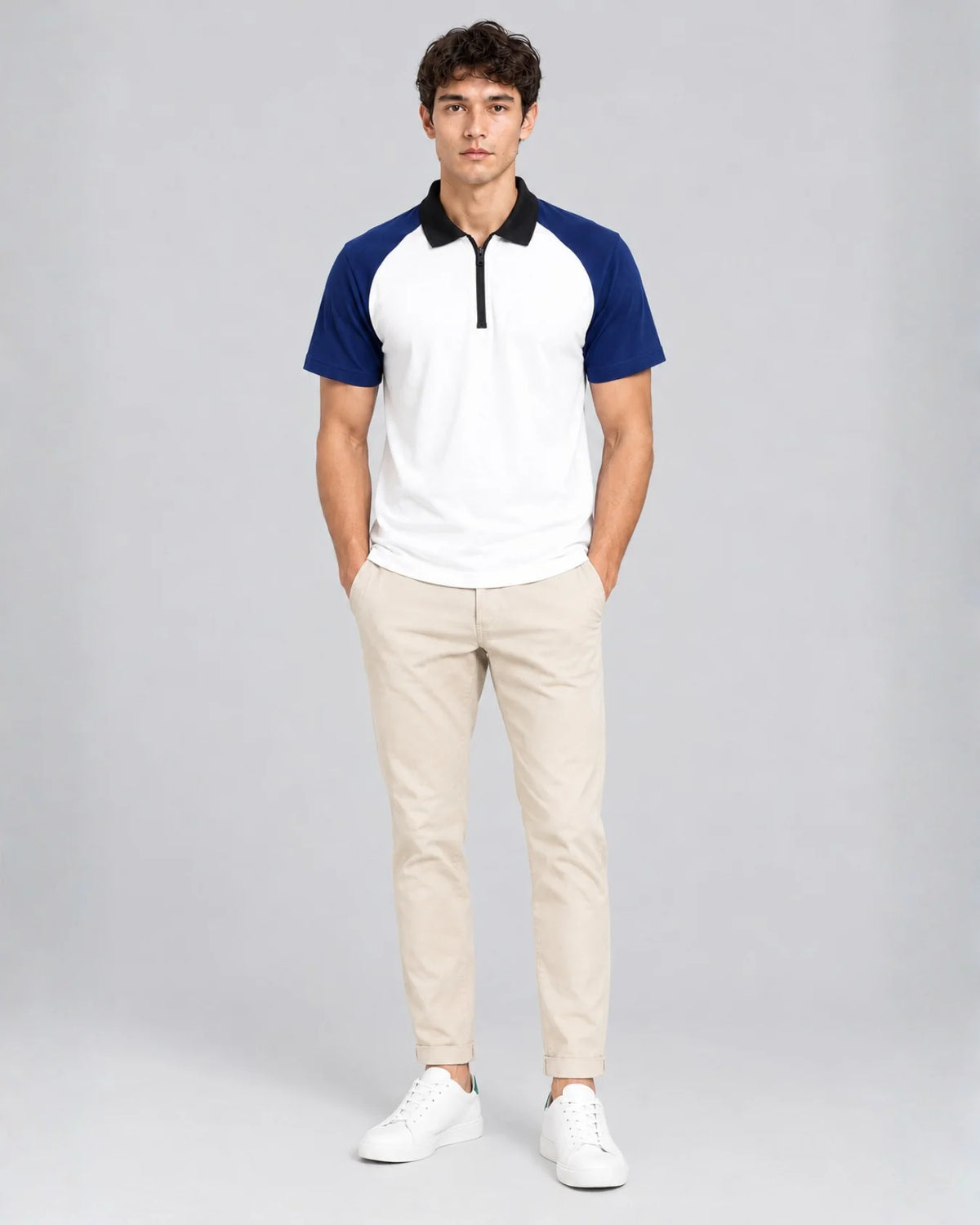 Men's Premium Zip Polo Shirt