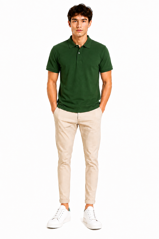 Men's Premium Olive Green Polo Shirt