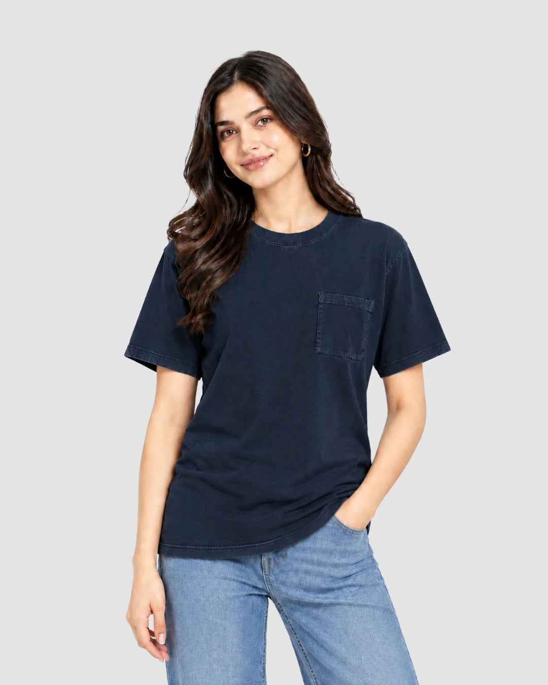 Women's Premium Solid Pocket T-Shirt