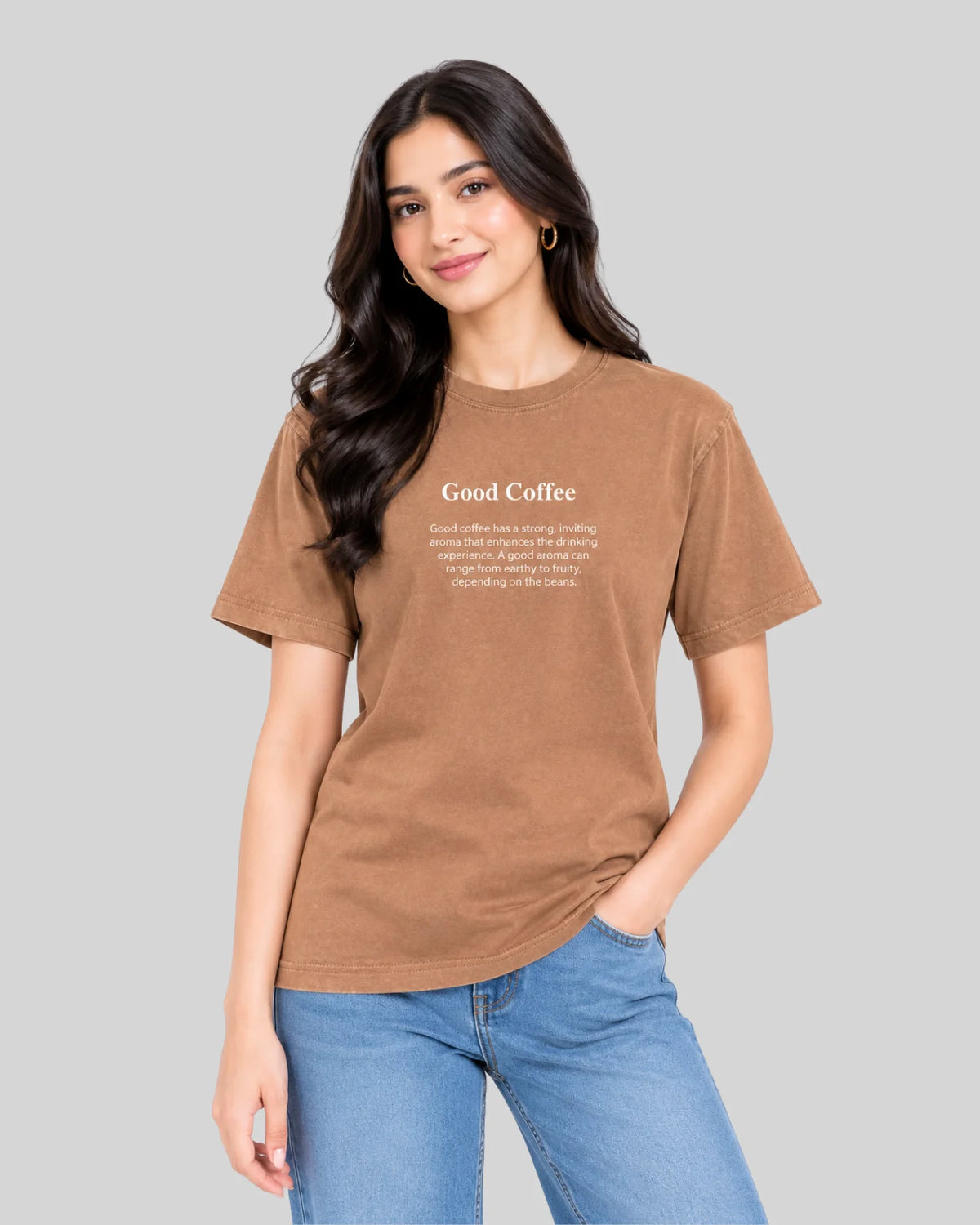 Women's Good Coffee Graphic Printed T-Shirt