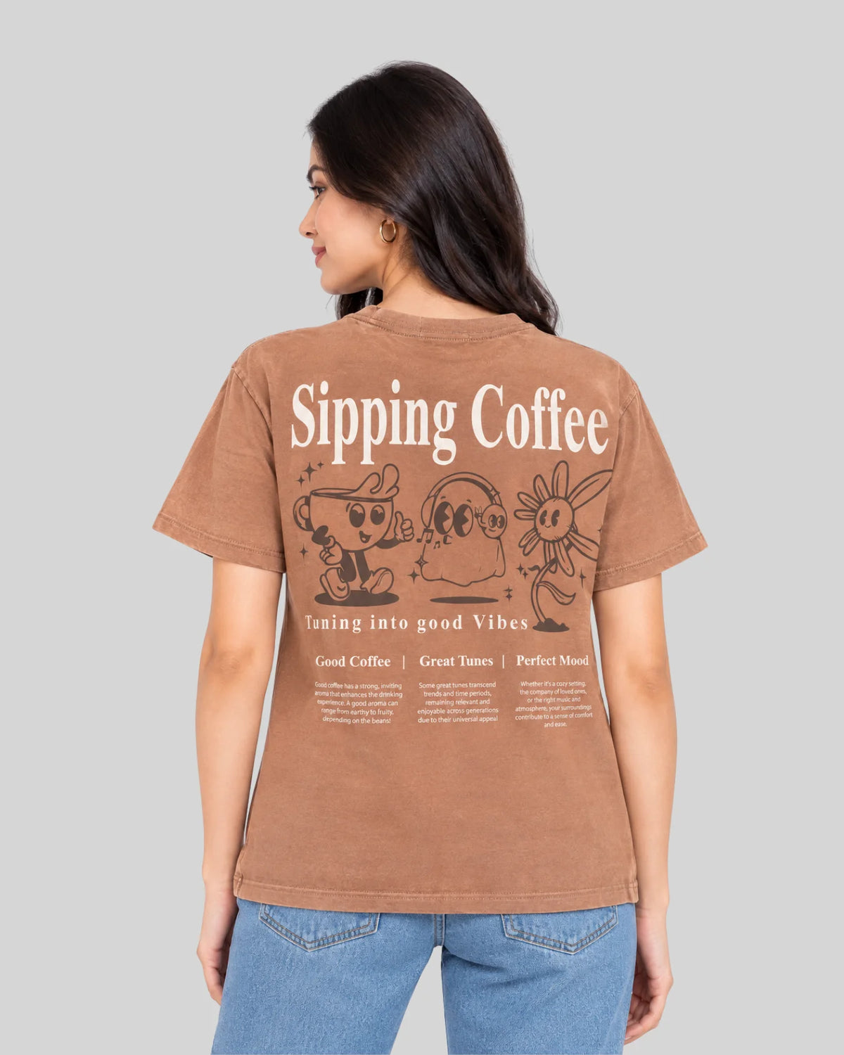 Women's Good Coffee Graphic Printed T-Shirt