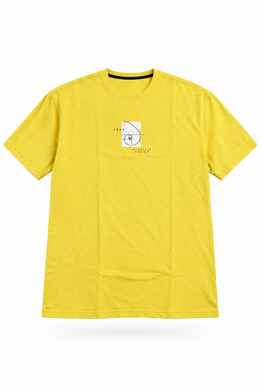 Men's Premium Yellow Printed T-Shirt