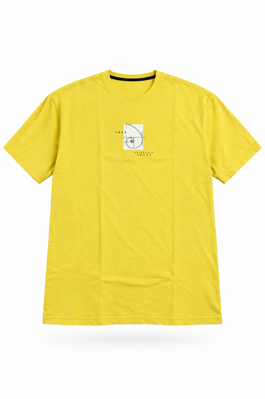 Men's Premium Yellow Printed T-Shirt