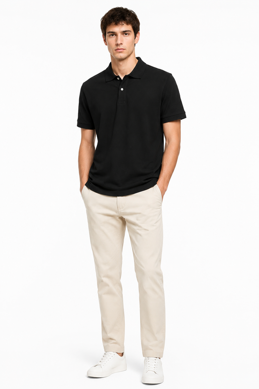 Men's Premium Black Polo Shirt