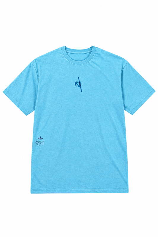 Men's Premium Blue Printed T-Shirt