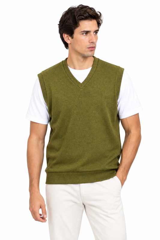 Men's Premium Green Chain Knitted Vest