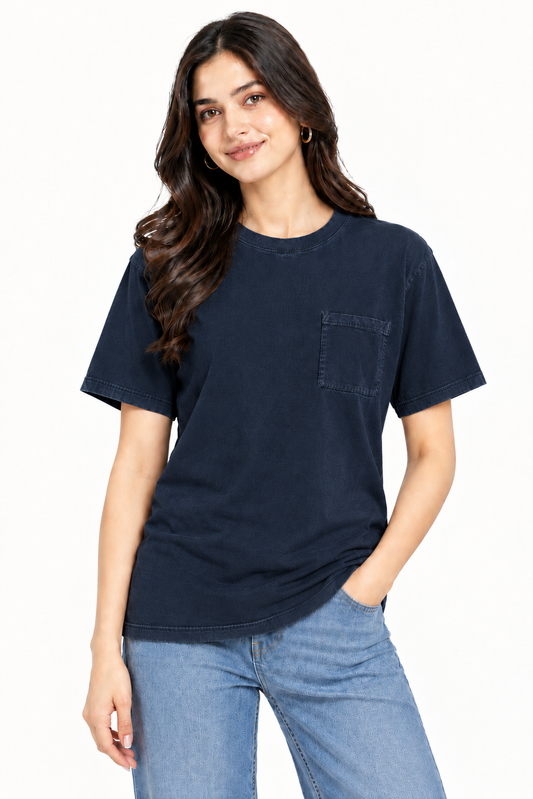 Women's Premium Navy T-Shirt